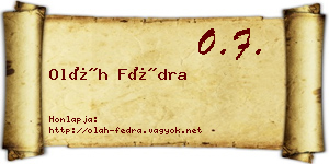 Oláh Fédra névjegykártya